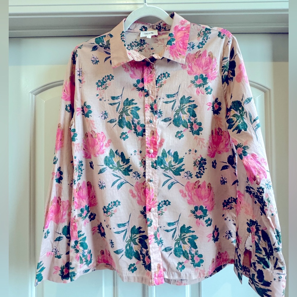 Floral button down | Grace and Mila brand | Size L